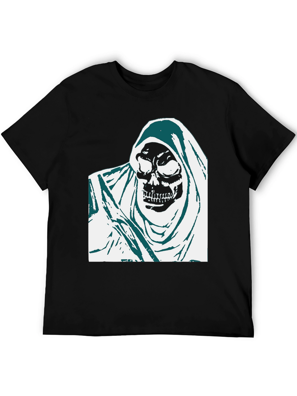 Grim Reaper Graphic Tee - Black Cotton