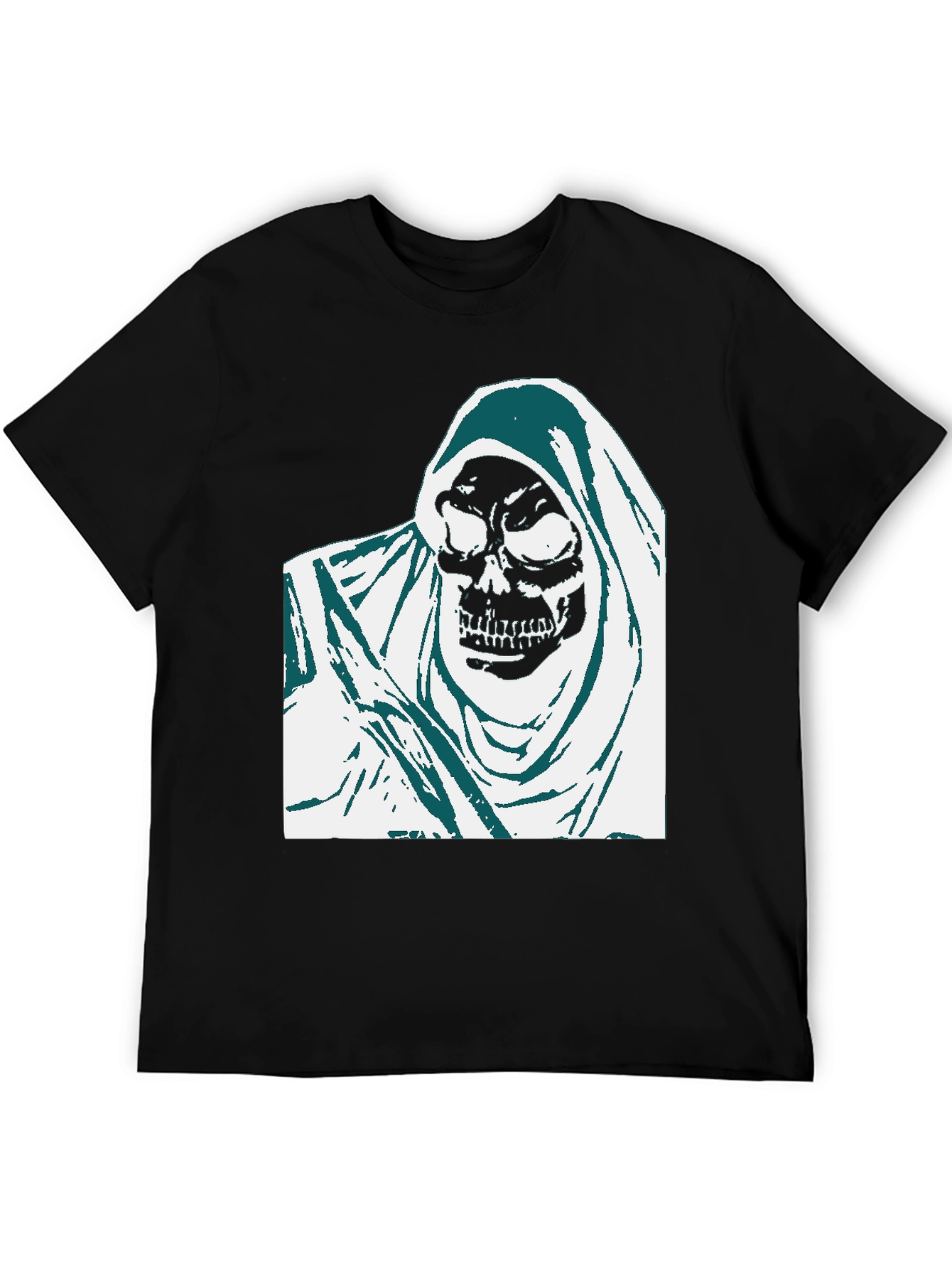 Grim Reaper Graphic Tee - Black Cotton