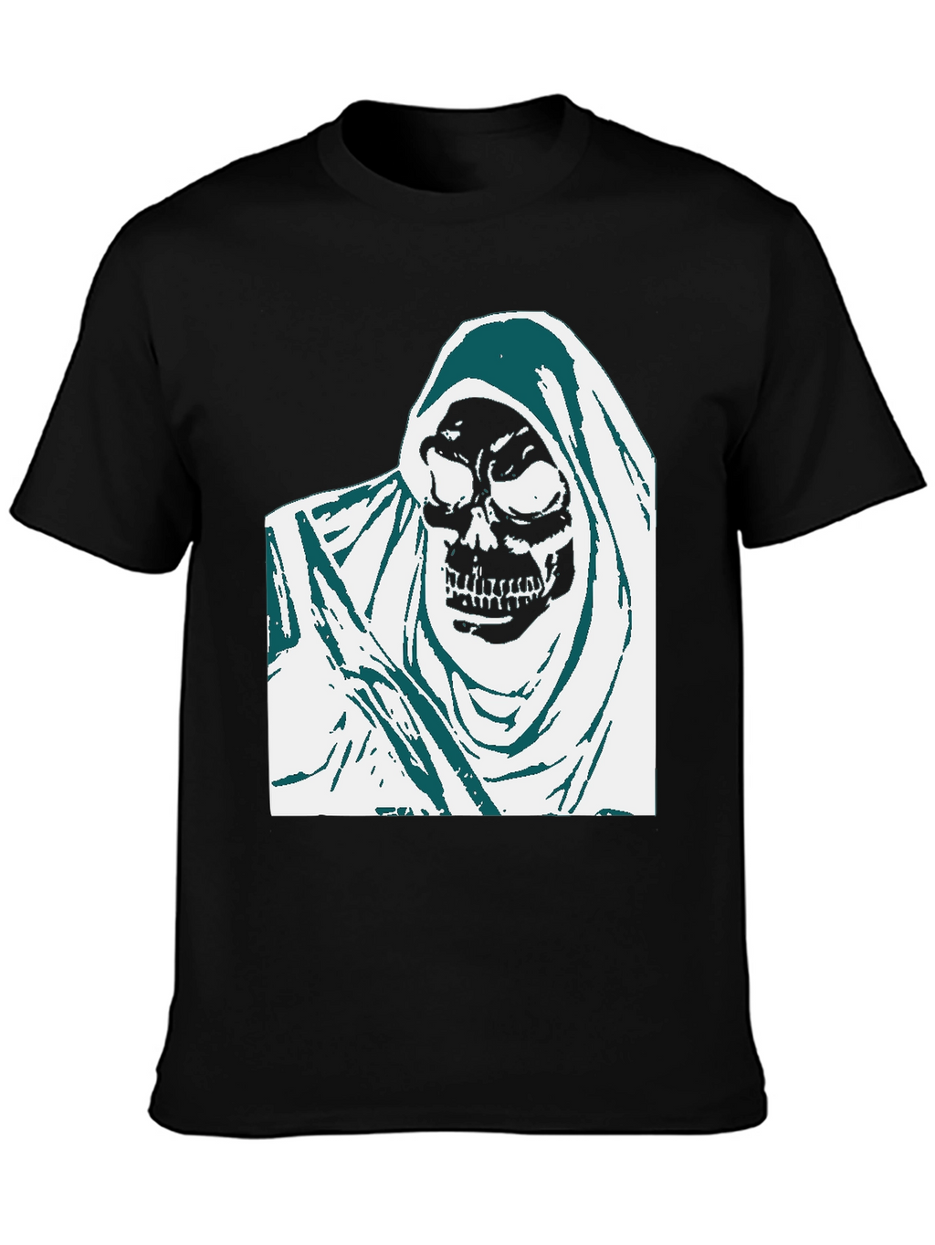 Grim Reaper Graphic Tee - Black Cotton