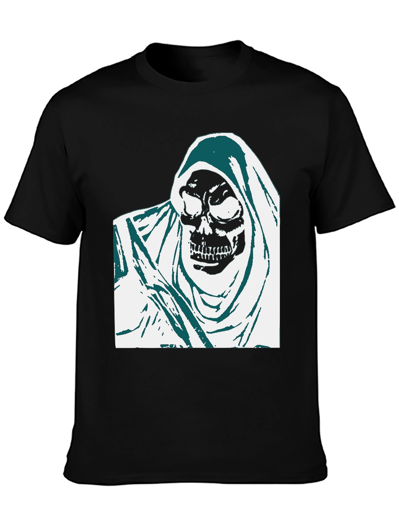 Grim Reaper Graphic Tee - Black Cotton