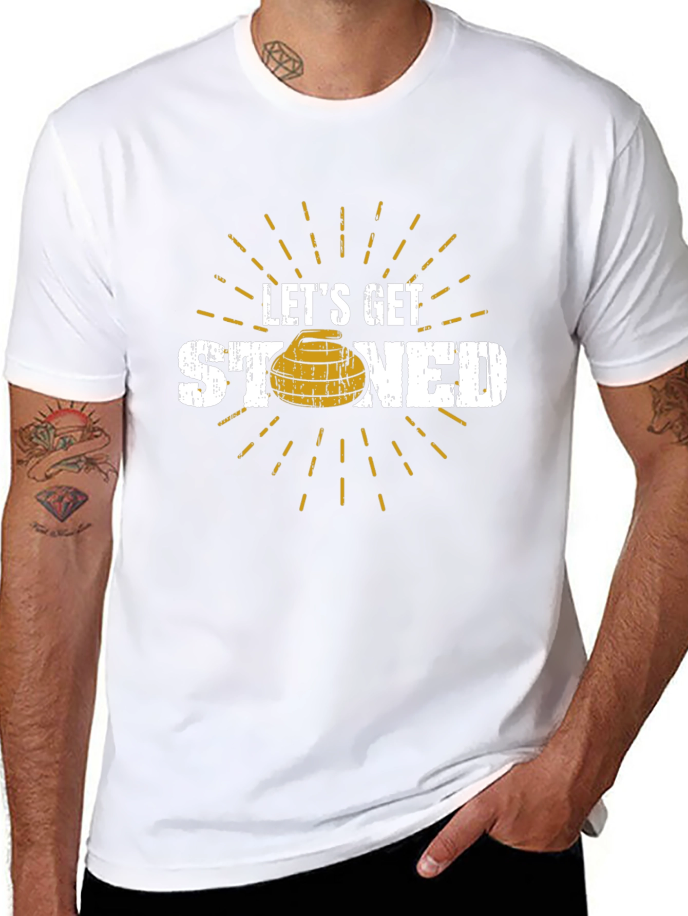 Lets Get Stoned Curling T-Shirt