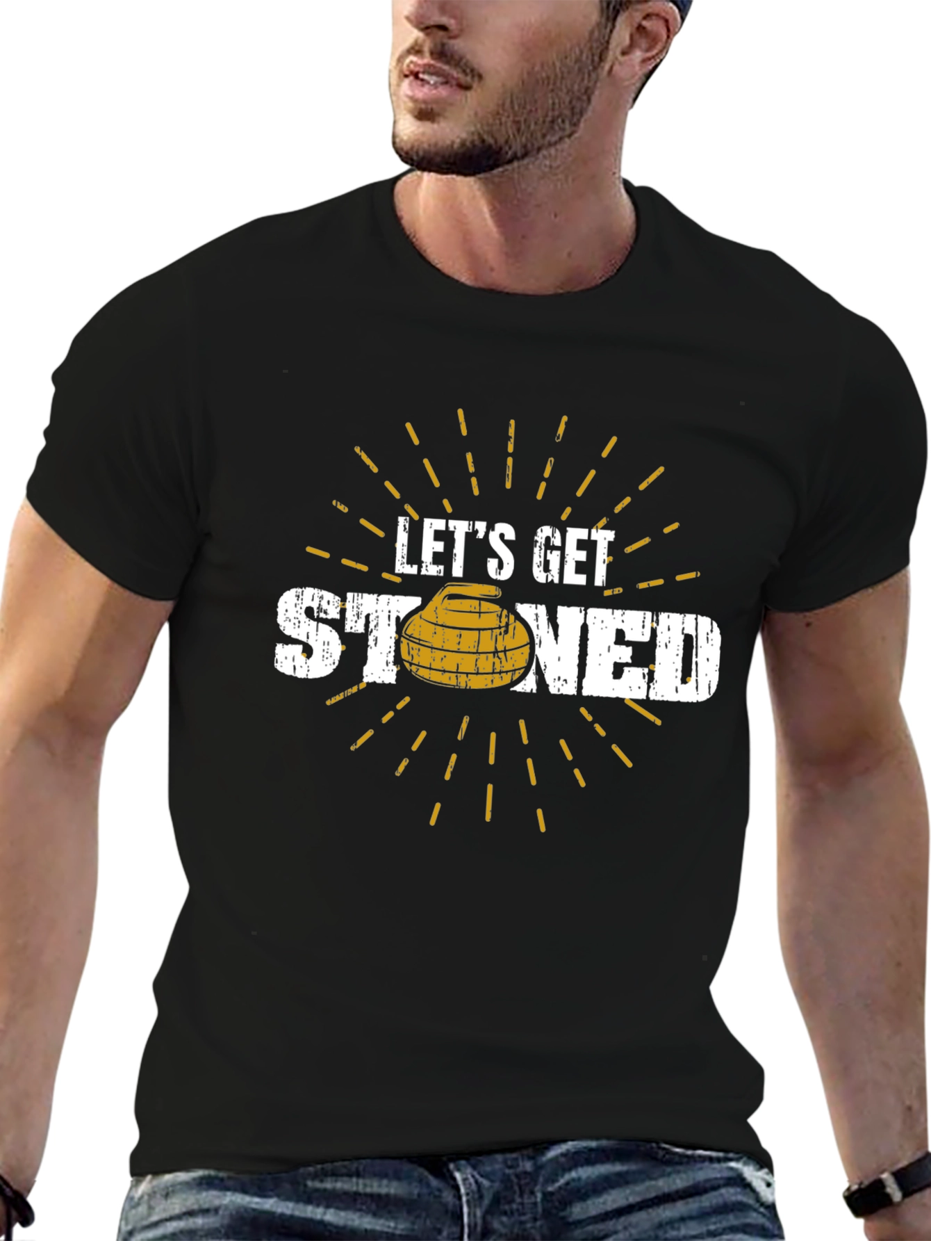 Lets Get Stoned Curling T-Shirt