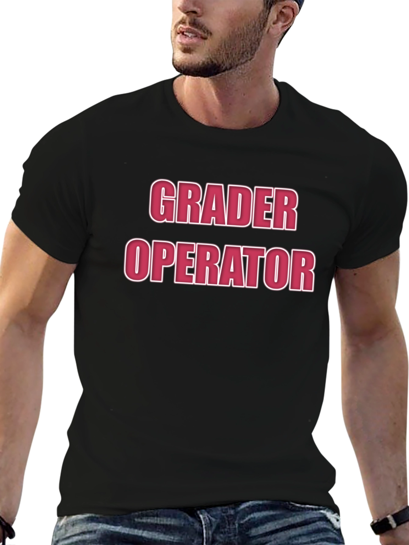 Grader Operator Graphic Tee - Black