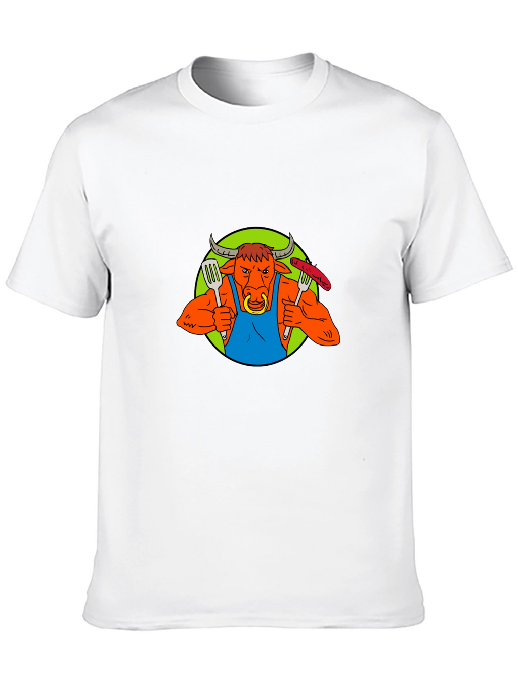 Bull BBQ Master T-Shirt - Funny Grilling Apparel
