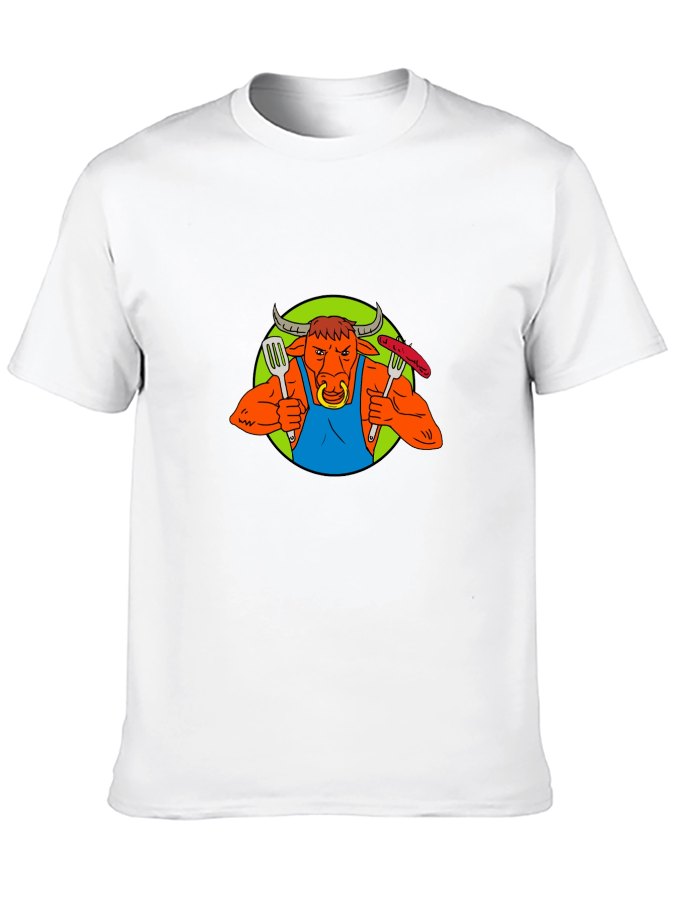 Bull BBQ Master T-Shirt - Funny Grilling Apparel