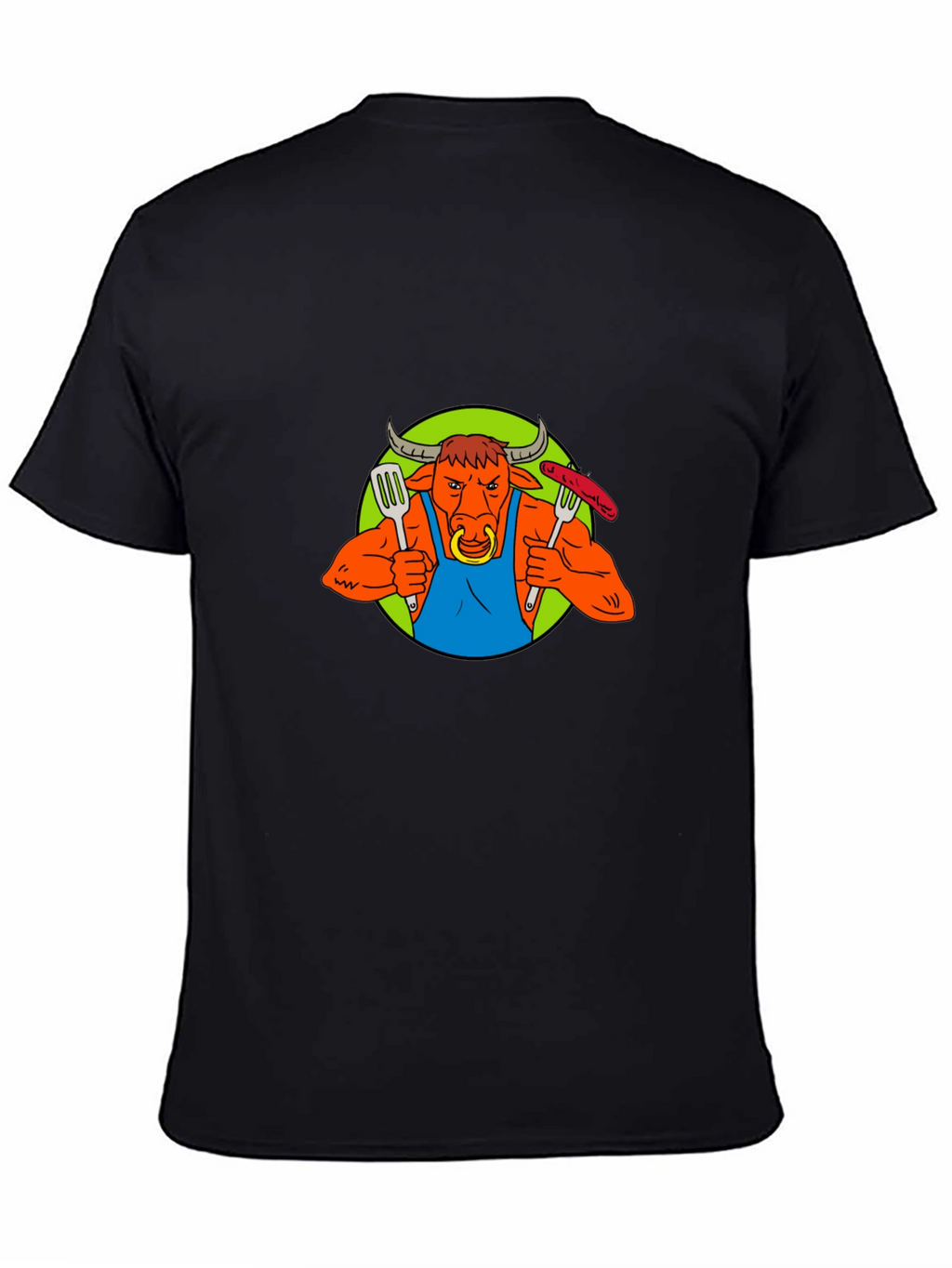 Bull BBQ Master T-Shirt - Funny Grilling Apparel