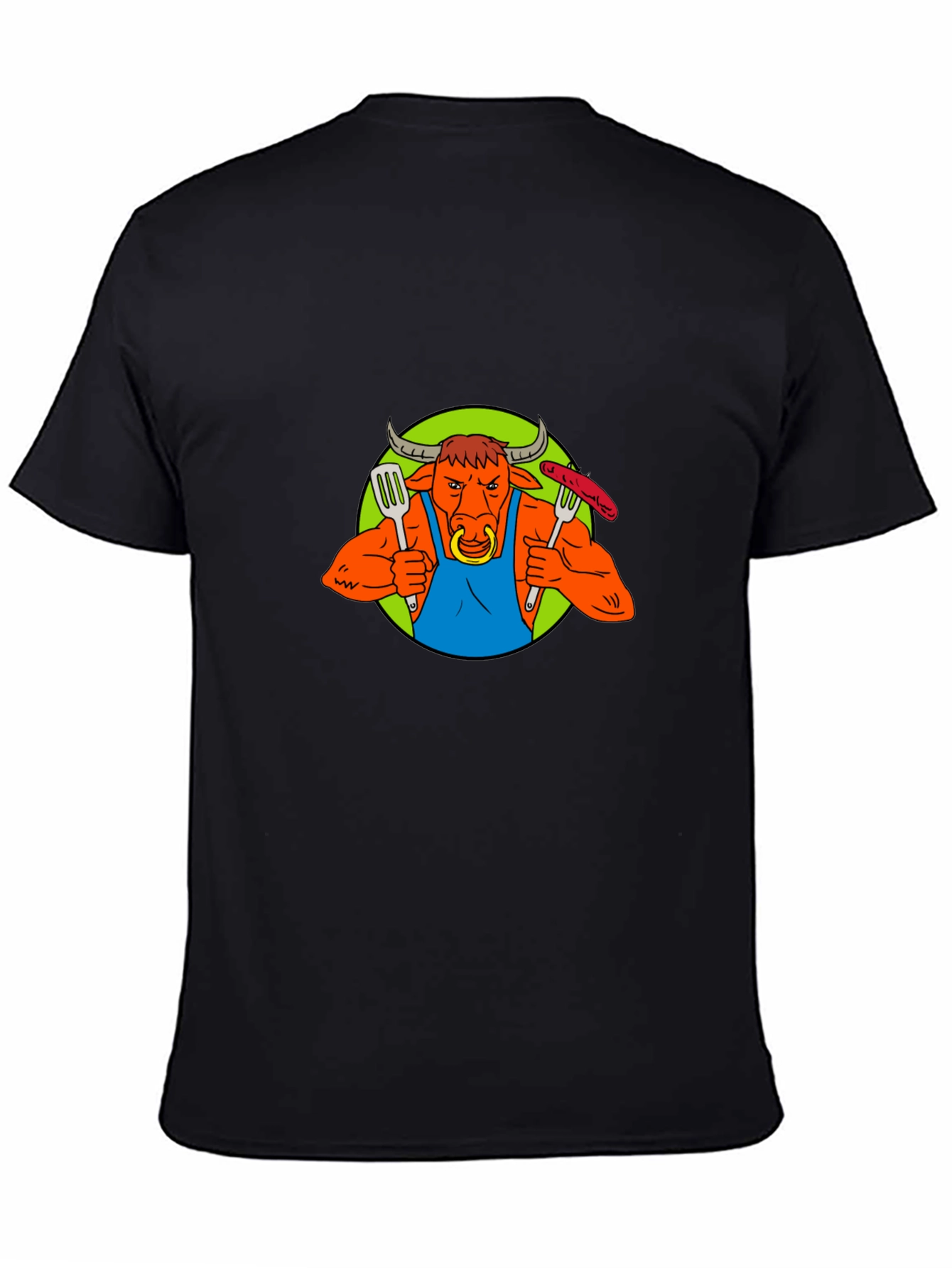 Bull BBQ Master T-Shirt - Funny Grilling Apparel