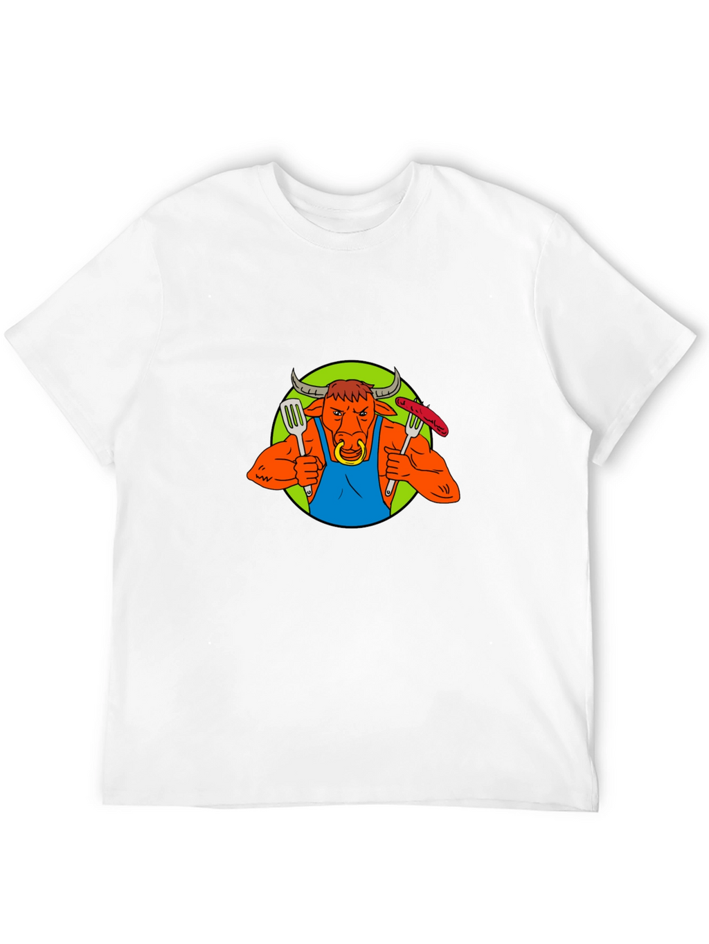 Bull BBQ Master T-Shirt - Funny Grilling Apparel