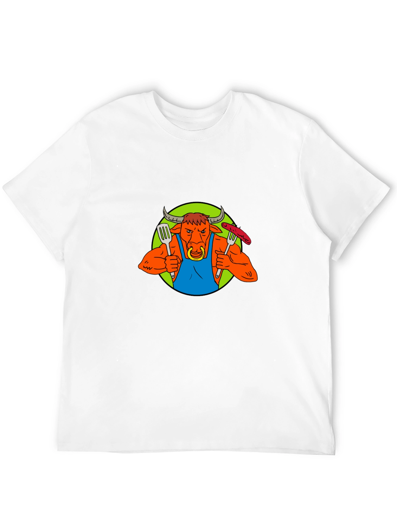 Bull BBQ Master T-Shirt - Funny Grilling Apparel