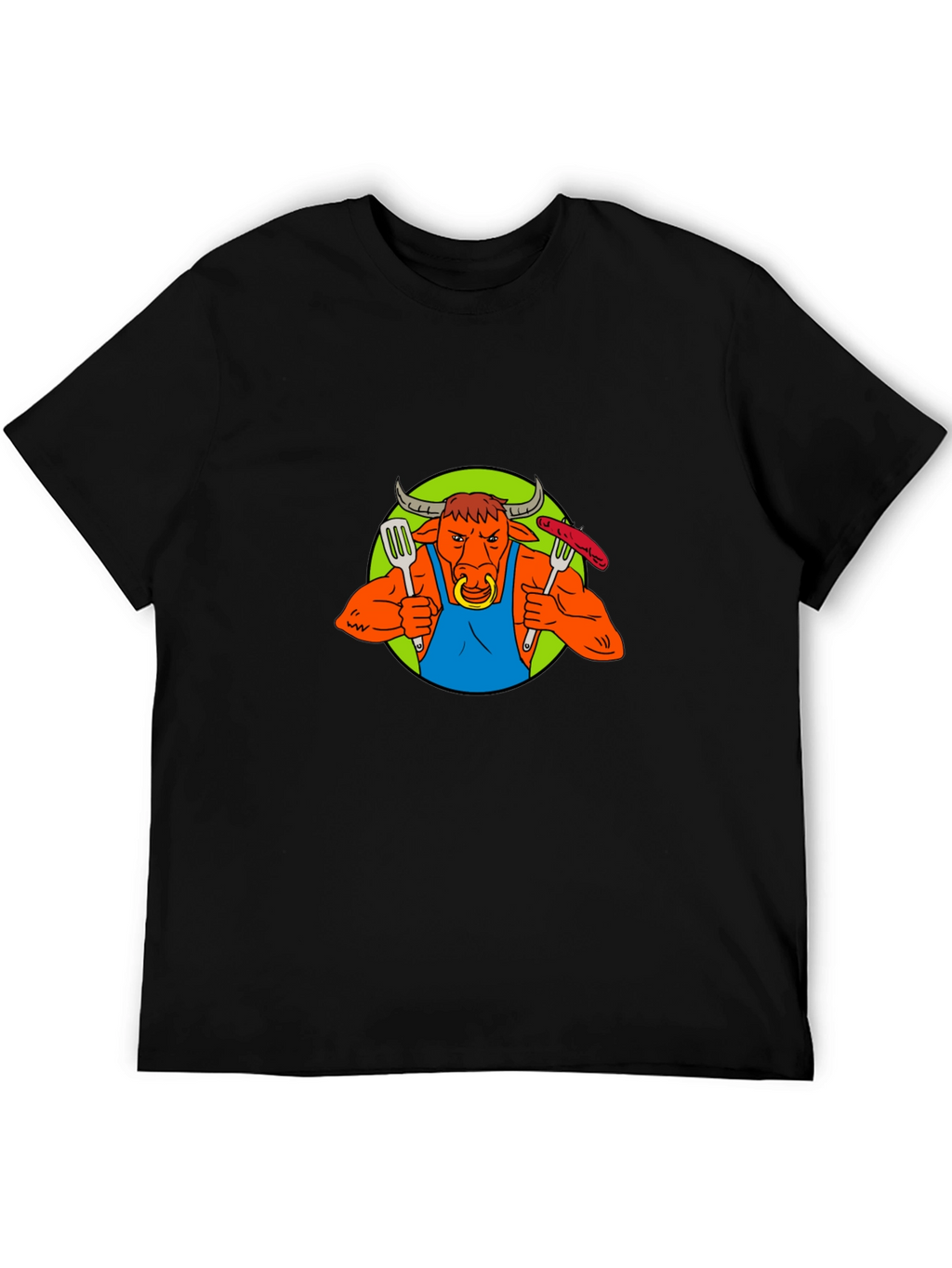 Bull BBQ Master T-Shirt - Funny Grilling Apparel