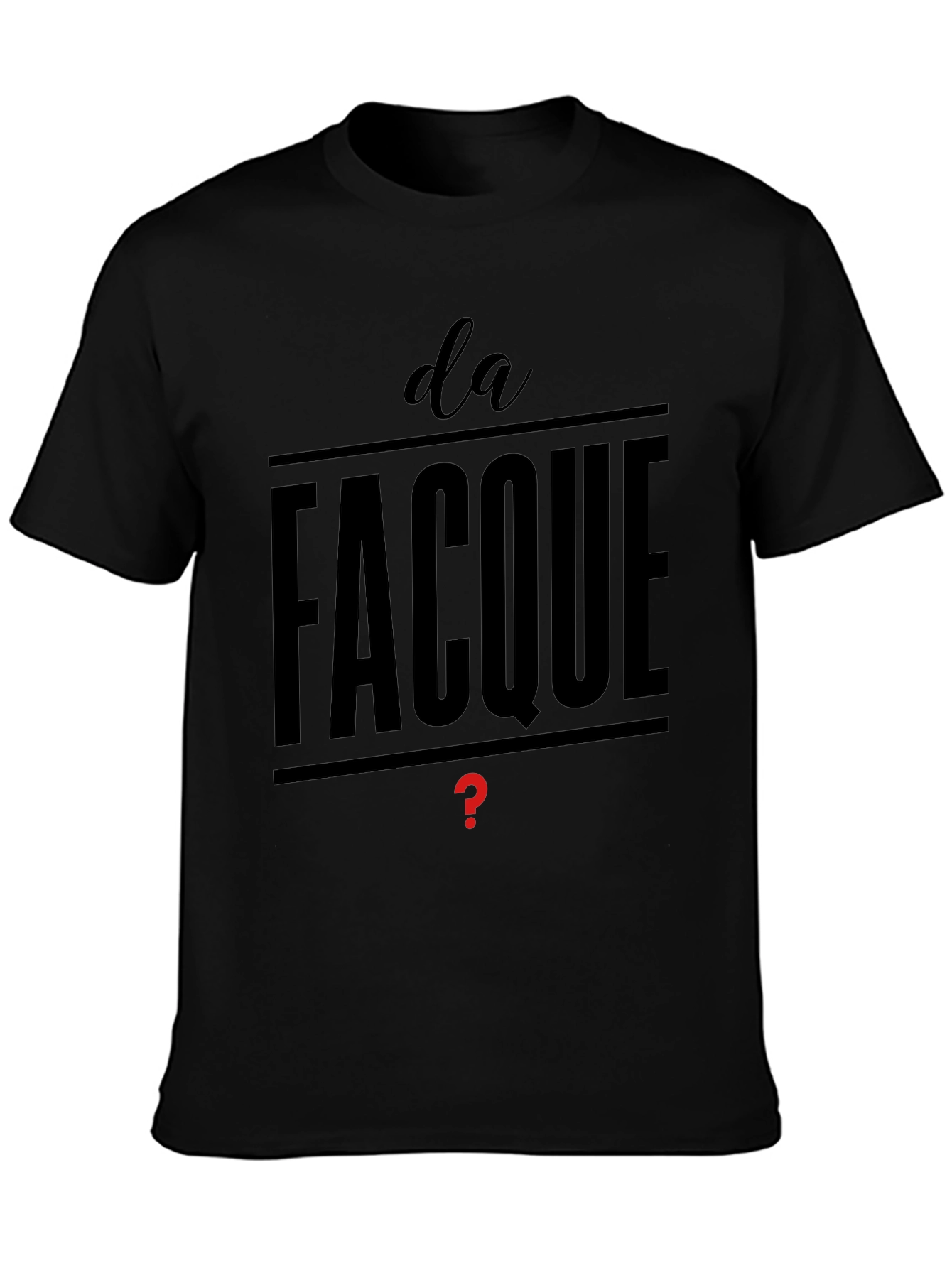 Da Facque Mens Black T-Shirt