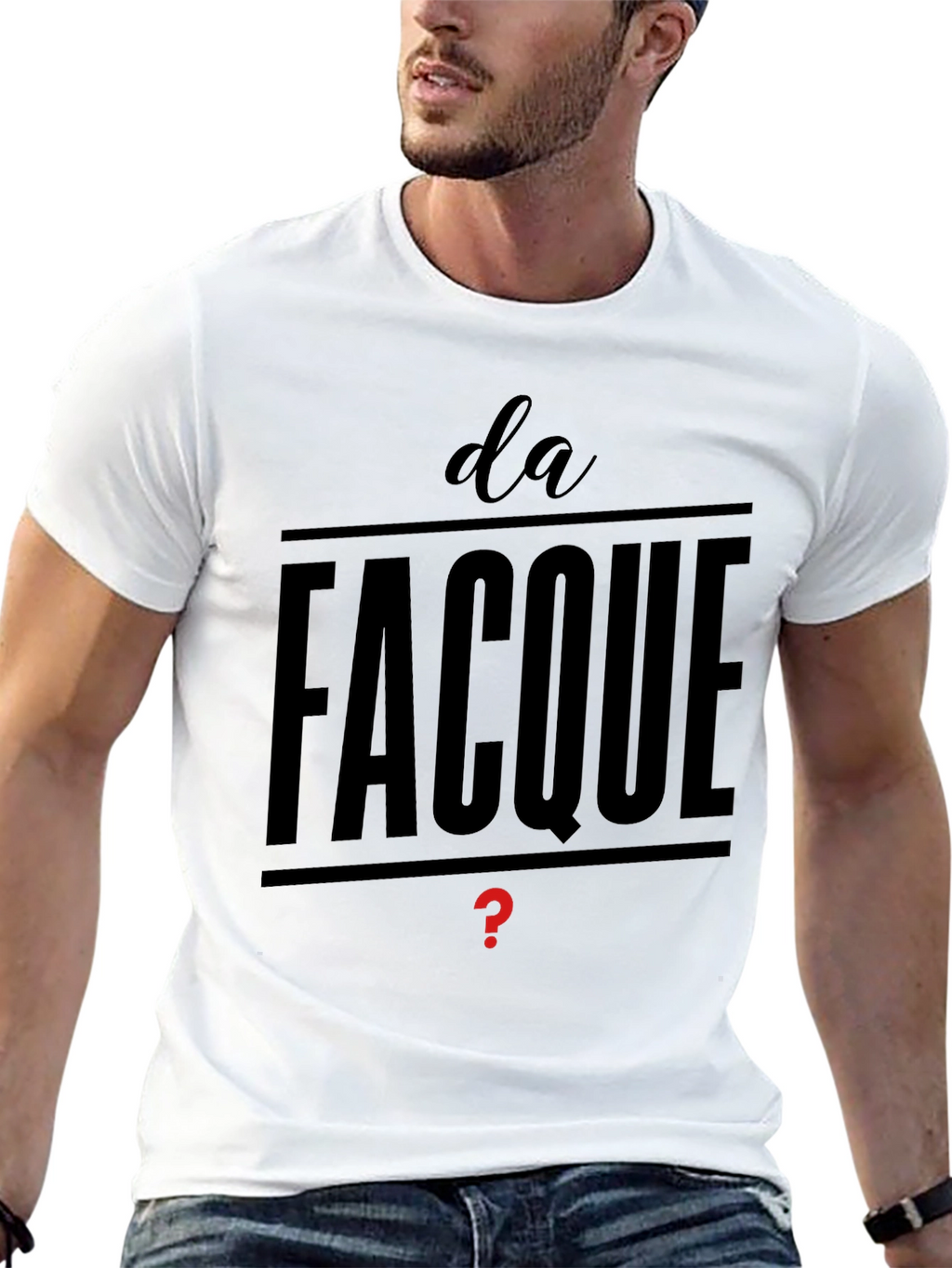 Da Facque Mens Black T-Shirt