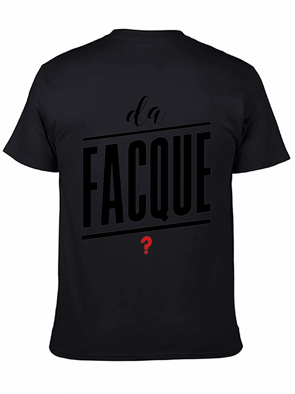 Da Facque Mens Black T-Shirt