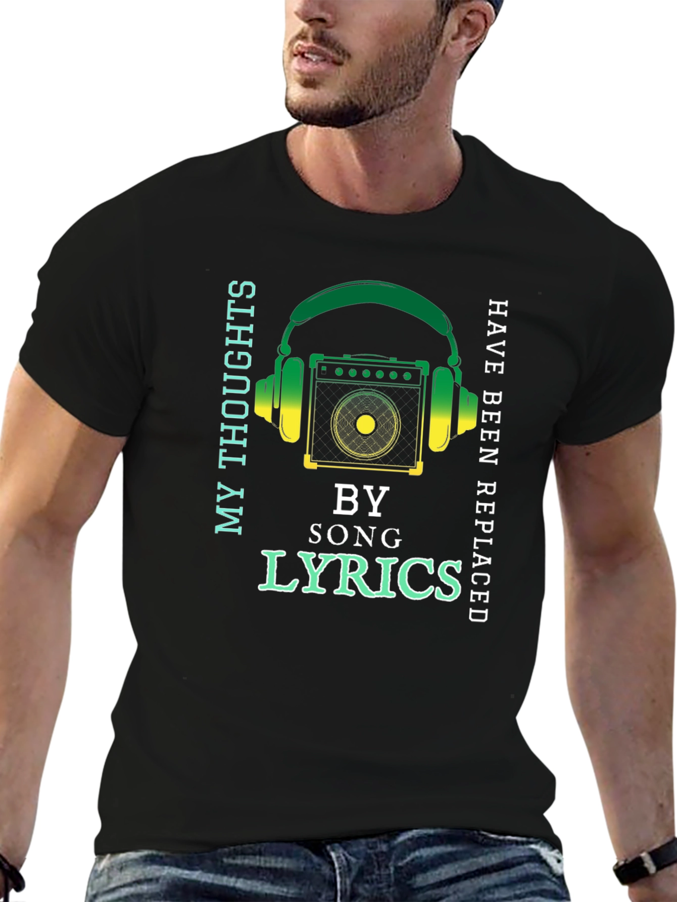 Music Lover T-Shirt - My Thoughts Lyrics Design