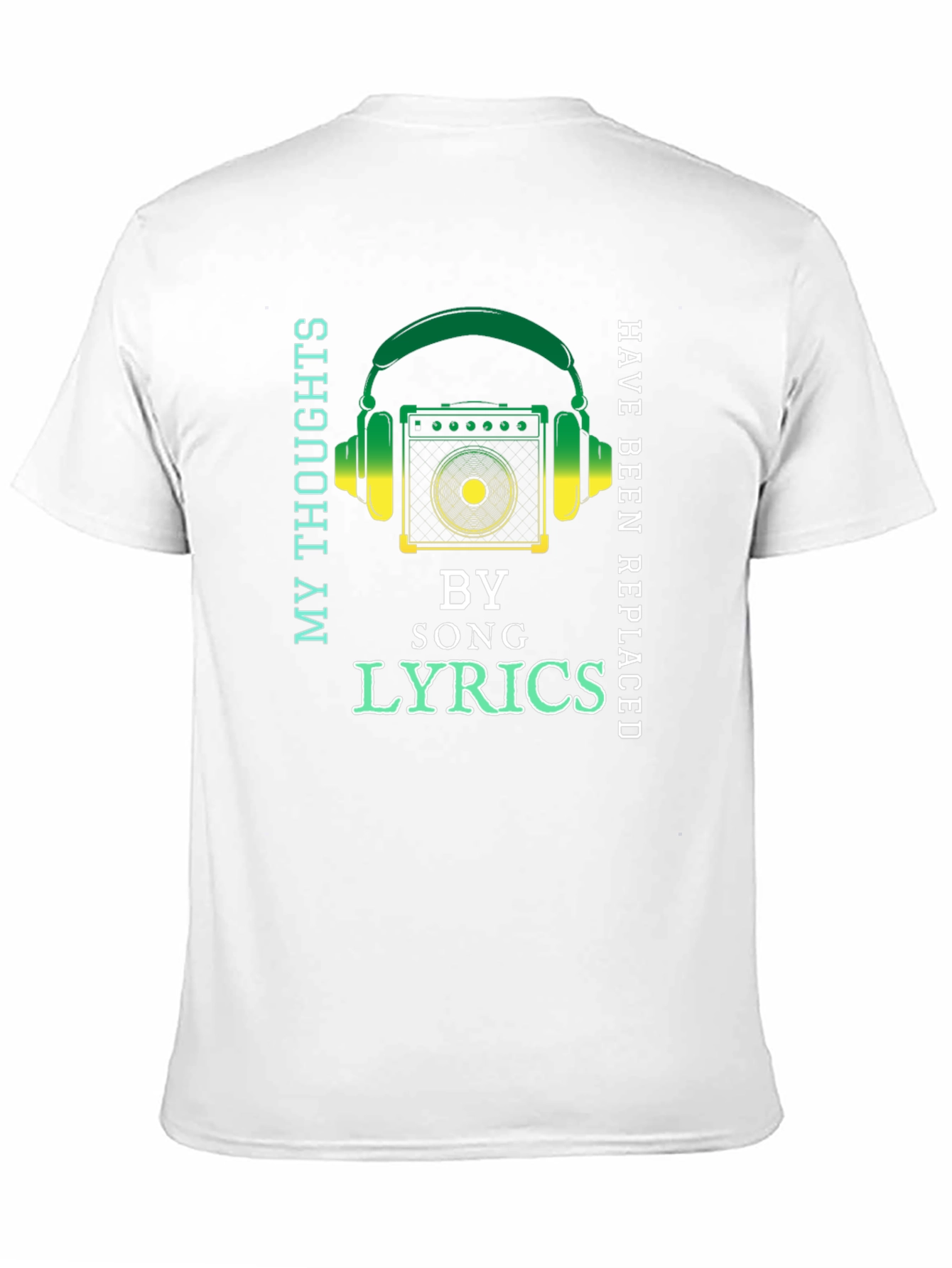 Music Lover T-Shirt - My Thoughts Lyrics Design