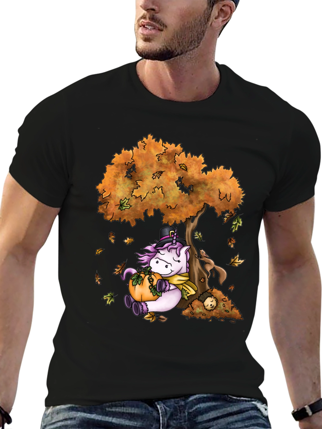 Autumn Unicorn Graphic T-Shirt