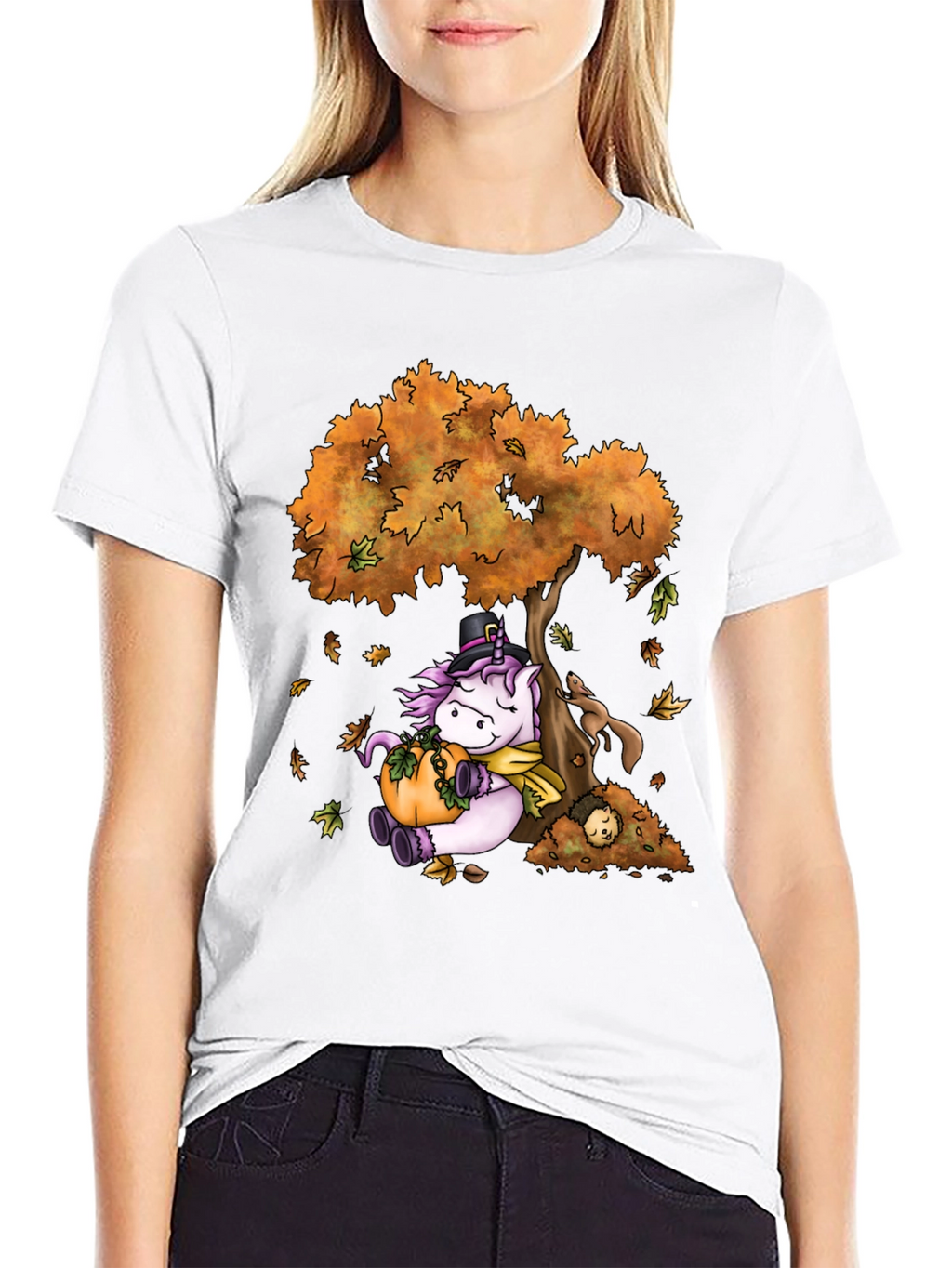 Autumn Unicorn Graphic T-Shirt
