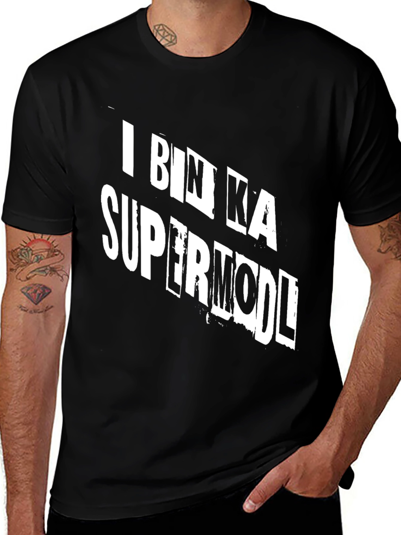 I Bin Ka Supermodl Funny Graphic T-Shirt