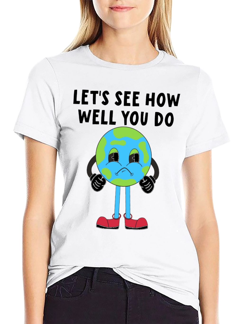 Cartoon Earth Graphic T-Shirt