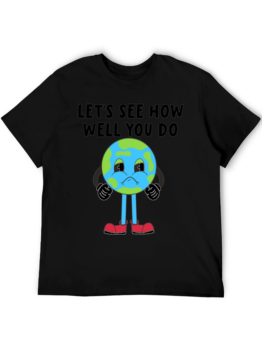 Cartoon Earth Graphic T-Shirt