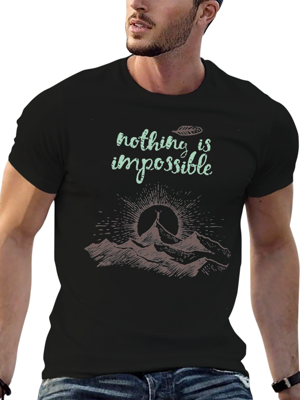 Inspirational Mountain Graphic T-Shirt