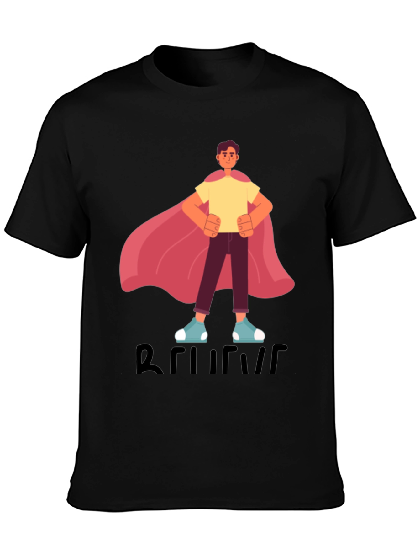 Believe Superhero T-Shirt - Black Mens Fashion Tee