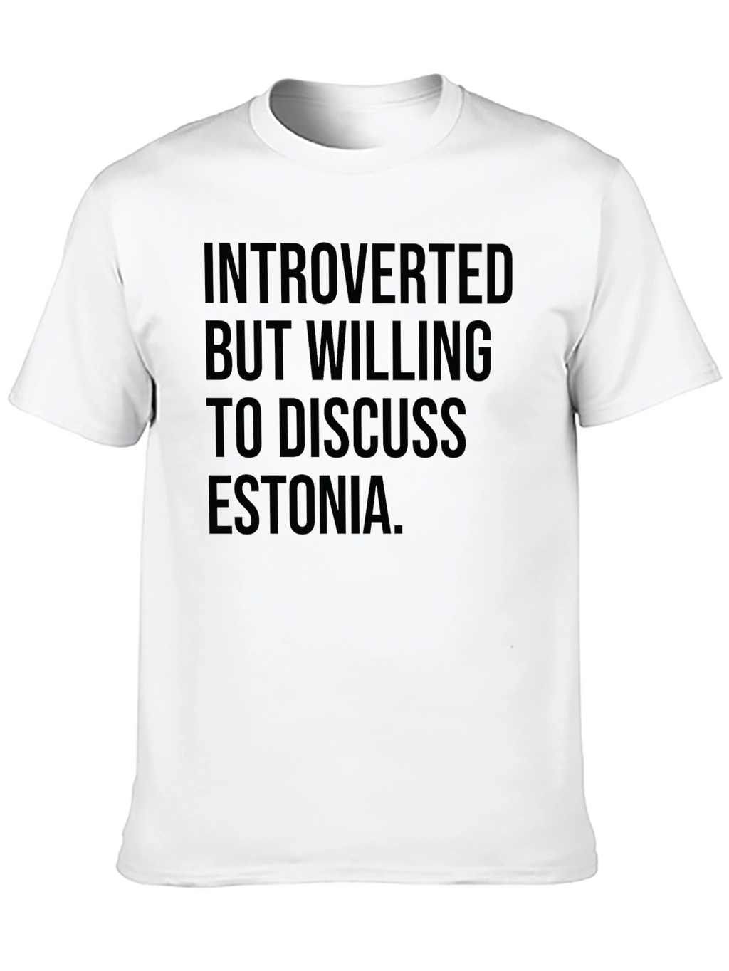 Introverted Estonia Black T-Shirt