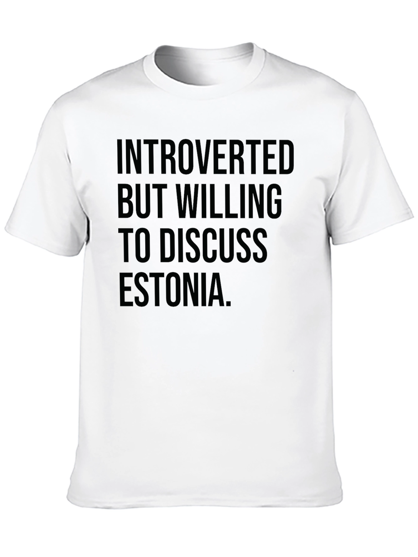 Introverted Estonia Black T-Shirt