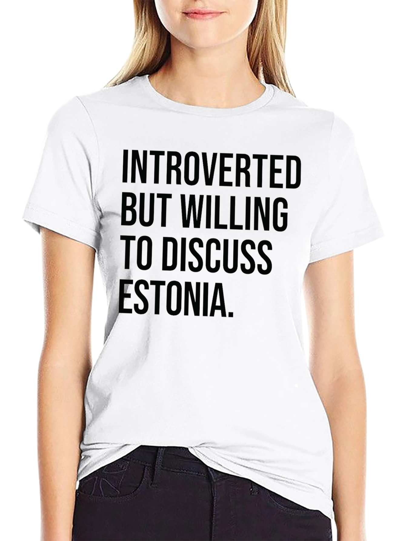 Introverted Estonia Black T-Shirt