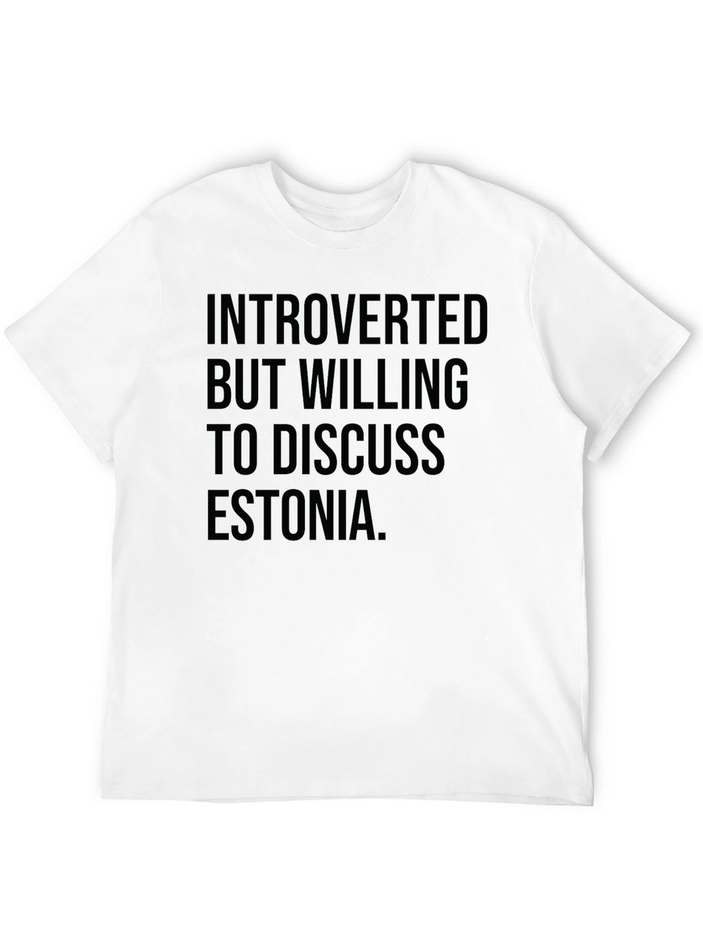 Introverted Estonia Black T-Shirt