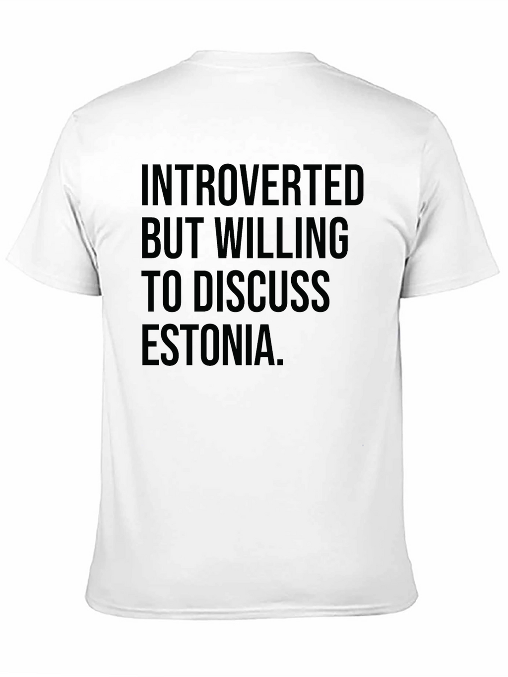 Introverted Estonia Black T-Shirt