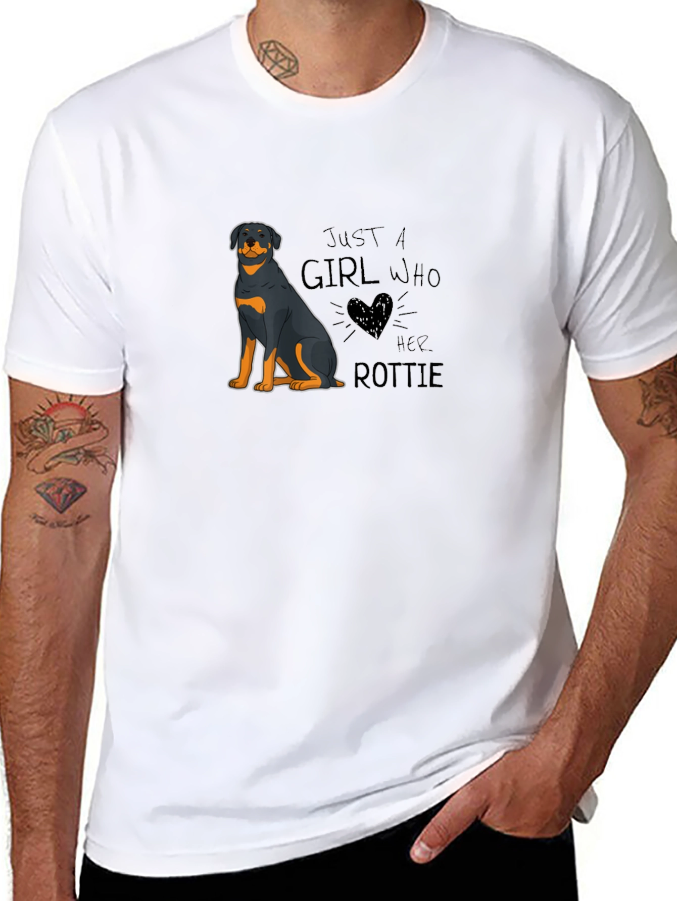 Rottie Girl T-Shirt: Cute Rottweiler Dog Lover Tee