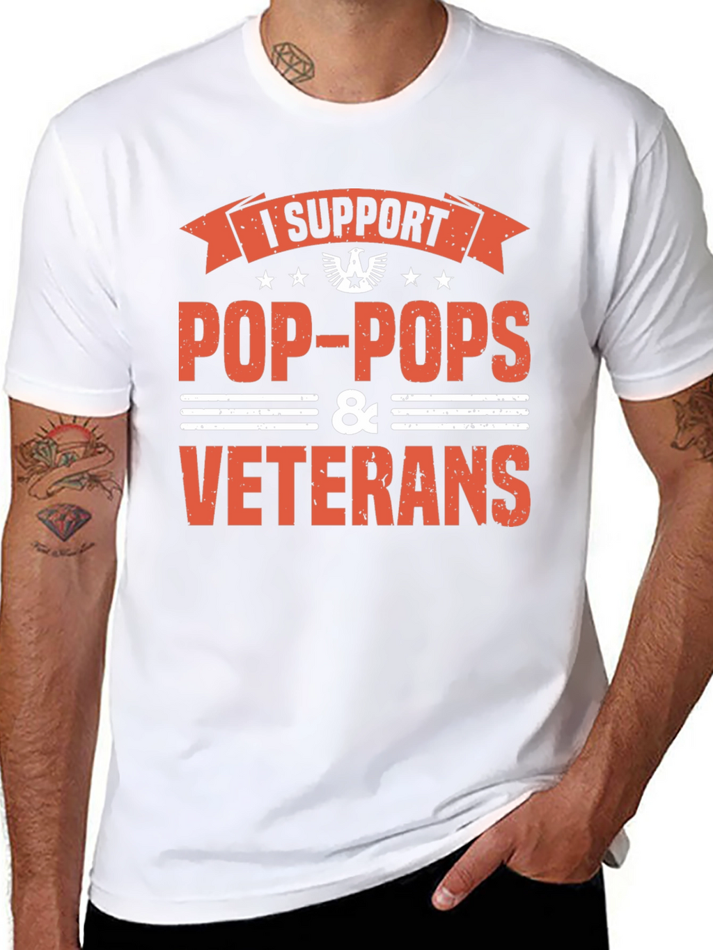 I Support Pop-Pops & Veterans T-Shirt