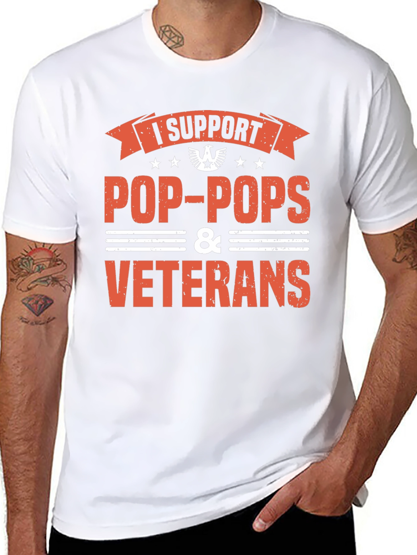 I Support Pop-Pops & Veterans T-Shirt