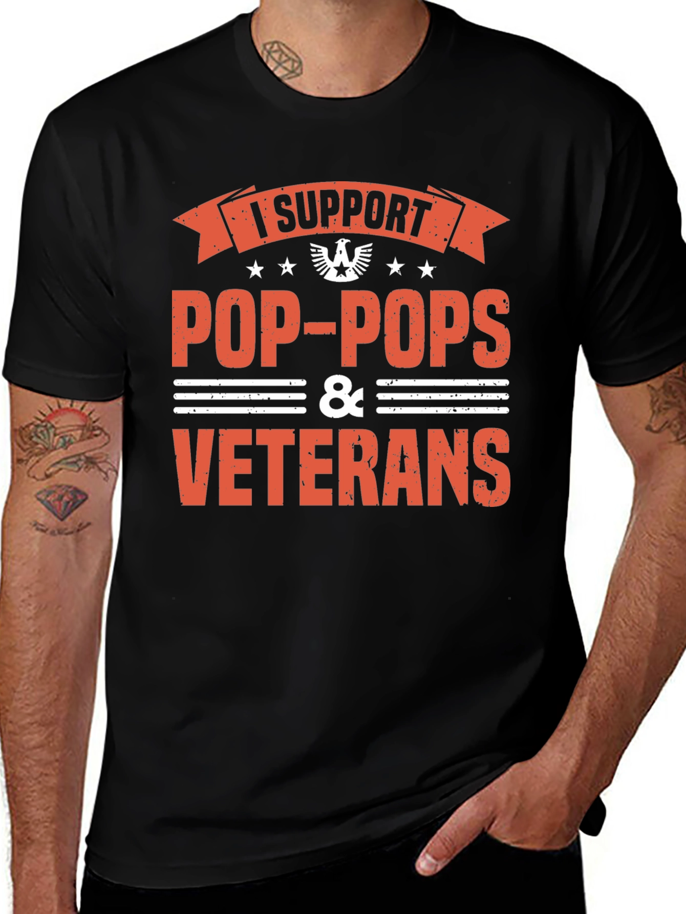 I Support Pop-Pops & Veterans T-Shirt