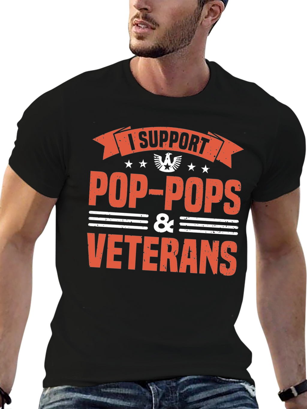 I Support Pop-Pops & Veterans T-Shirt