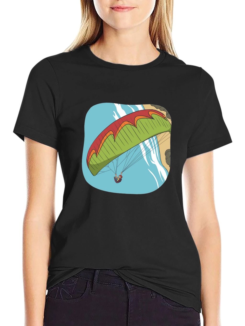 Paragliding Adventure T-Shirt - Black