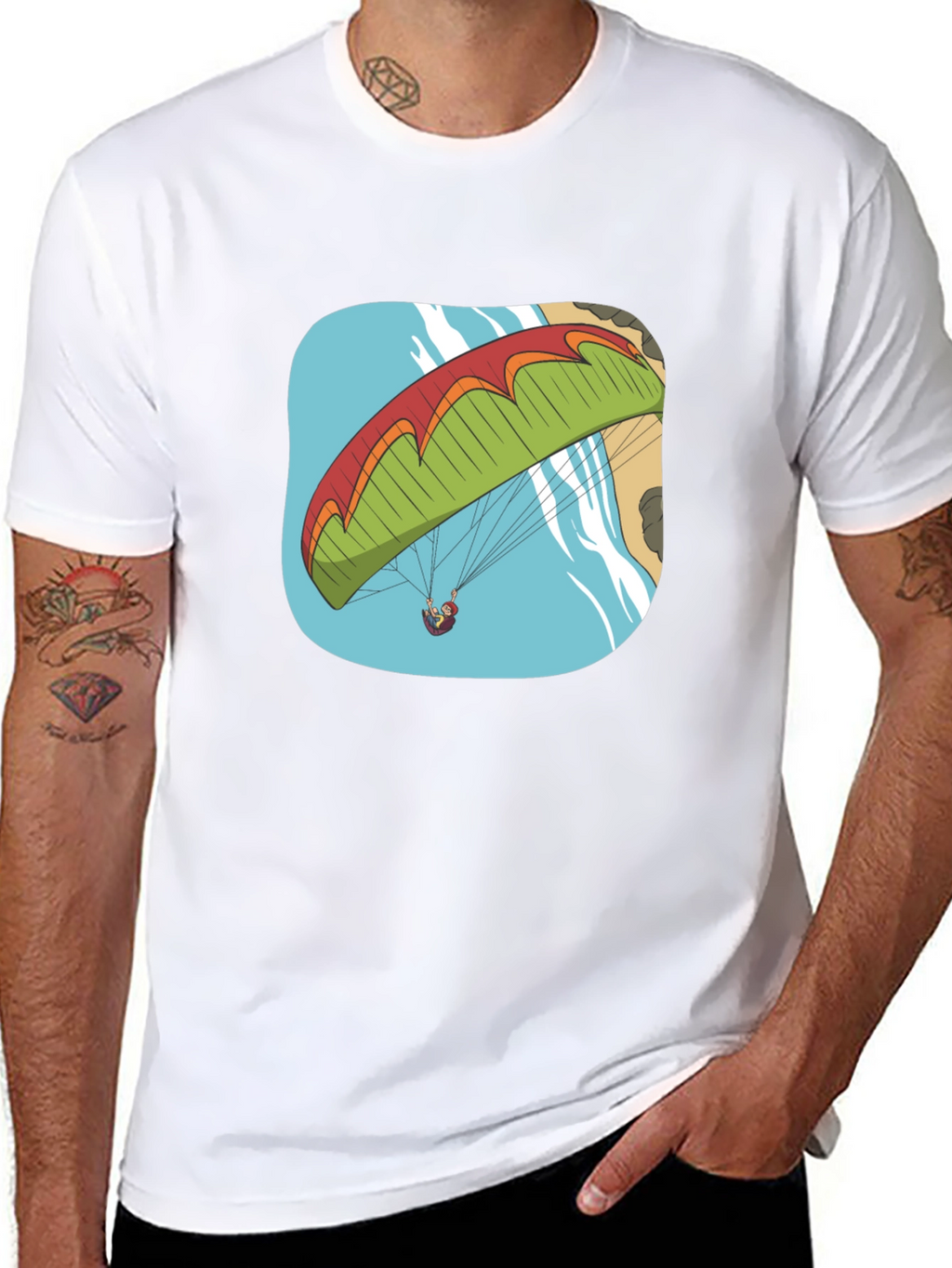 Paragliding Adventure T-Shirt - Black