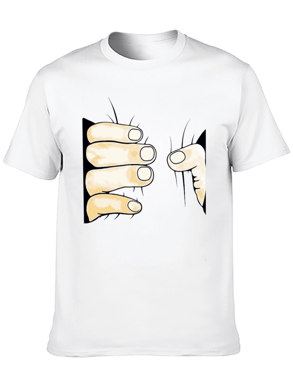 Funny Hand Squeeze Graphic T-Shirt - Black Cotton Tee