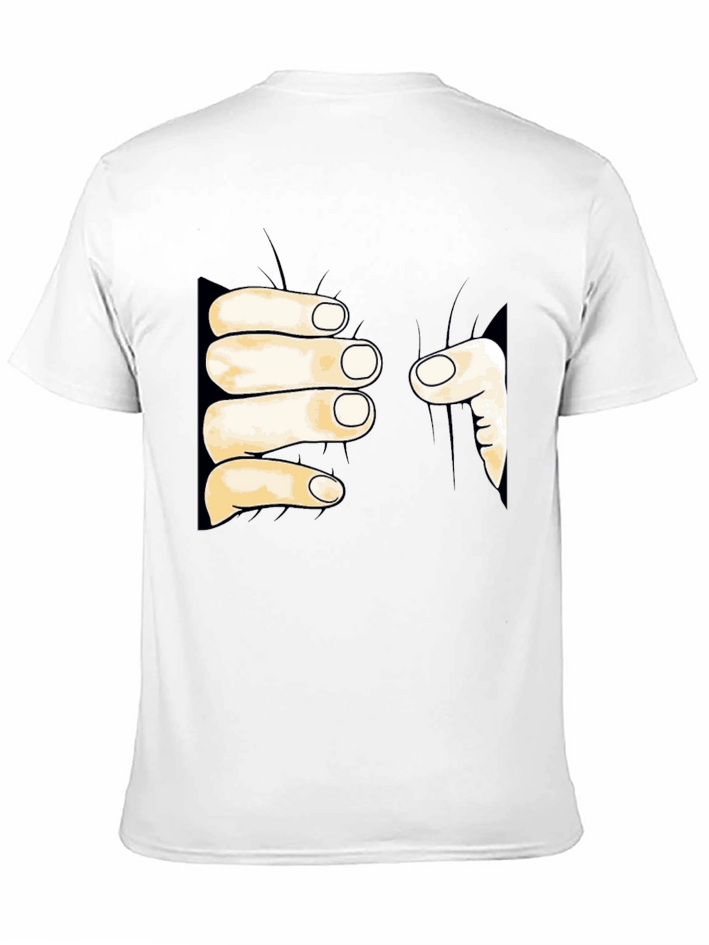 Funny Hand Squeeze Graphic T-Shirt - Black Cotton Tee