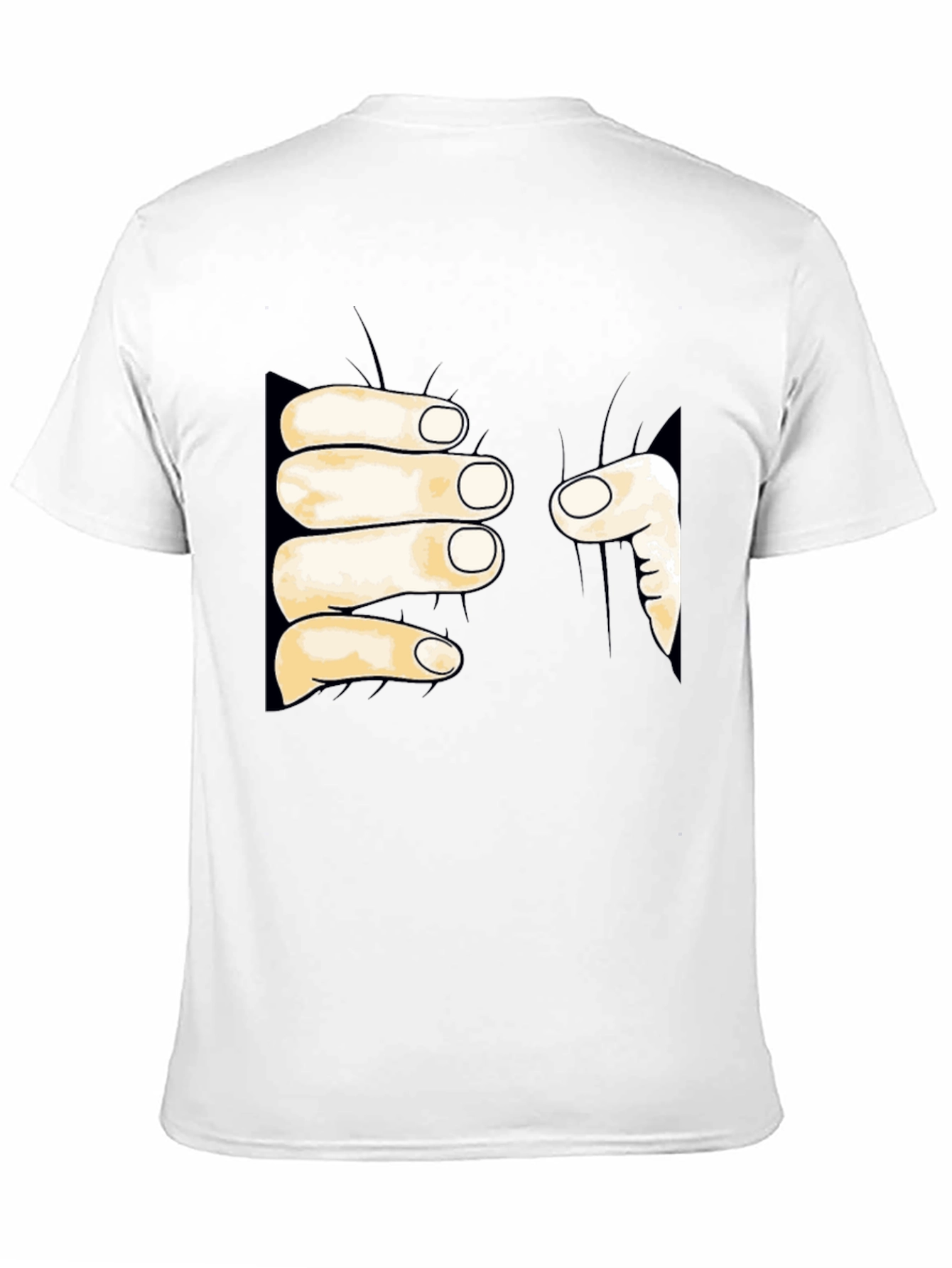Funny Hand Squeeze Graphic T-Shirt - Black Cotton Tee