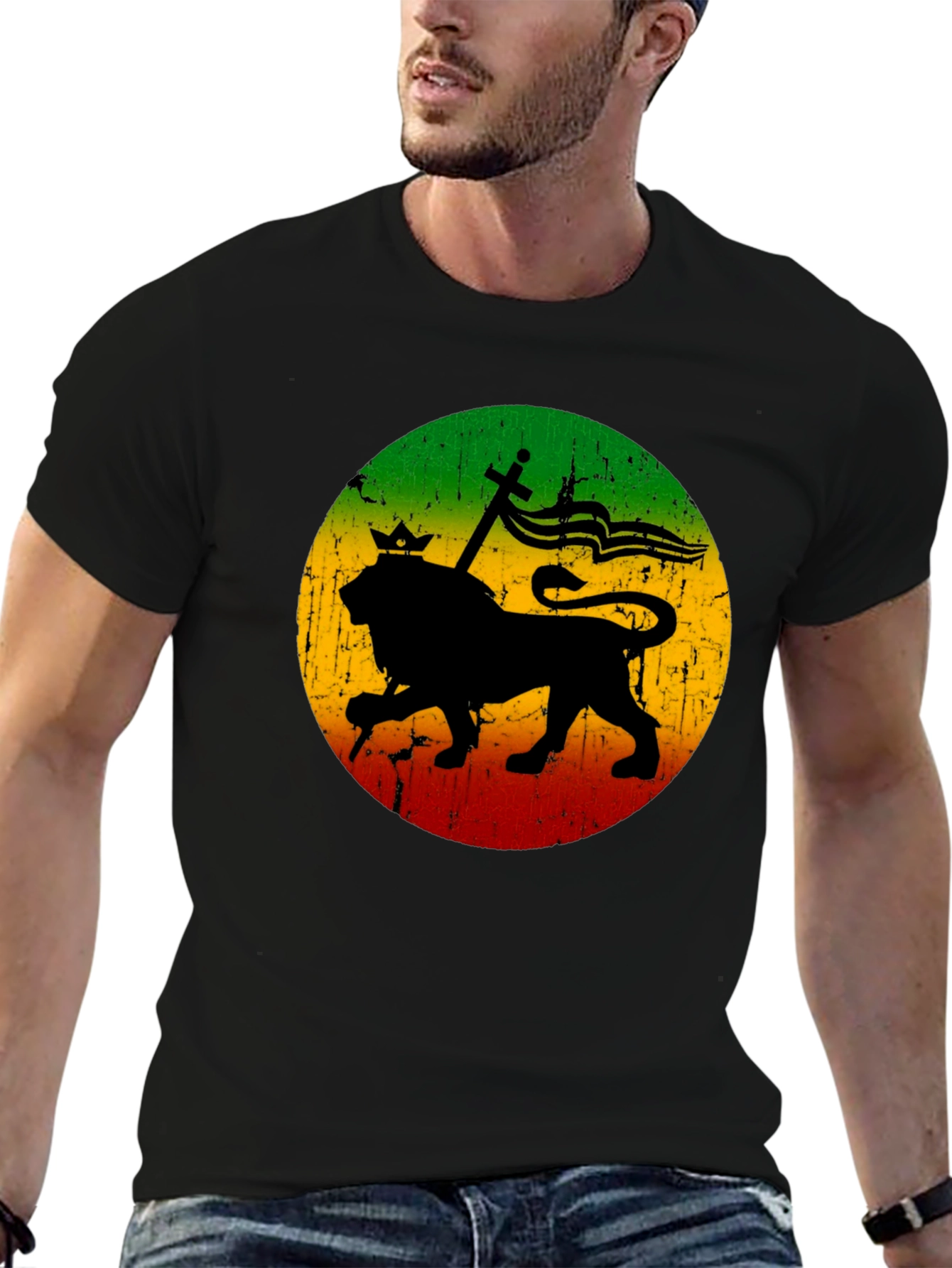Rasta Lion T-Shirt - Reggae Inspired Graphic Tee
