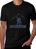 Snowboarding Graphic T-Shirt - Mountain Design