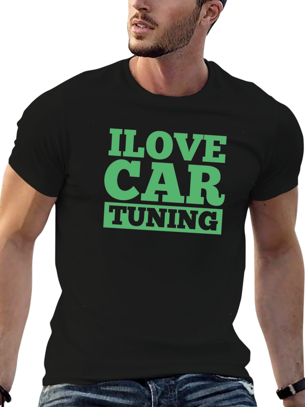 I Love Car Tuning Black T-Shirt