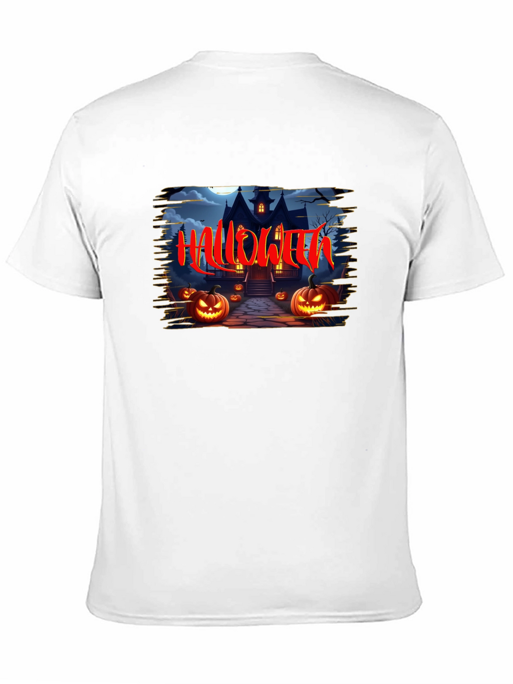 Halloween Haunted House Graphic T-Shirt