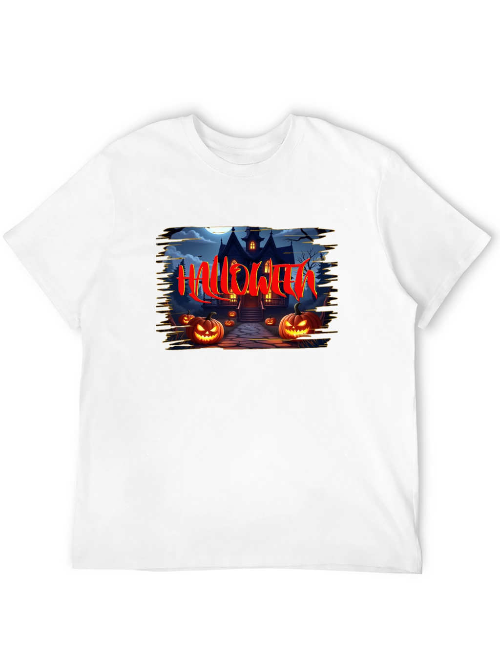 Halloween Haunted House Graphic T-Shirt