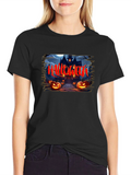 Halloween Haunted House Graphic T-Shirt