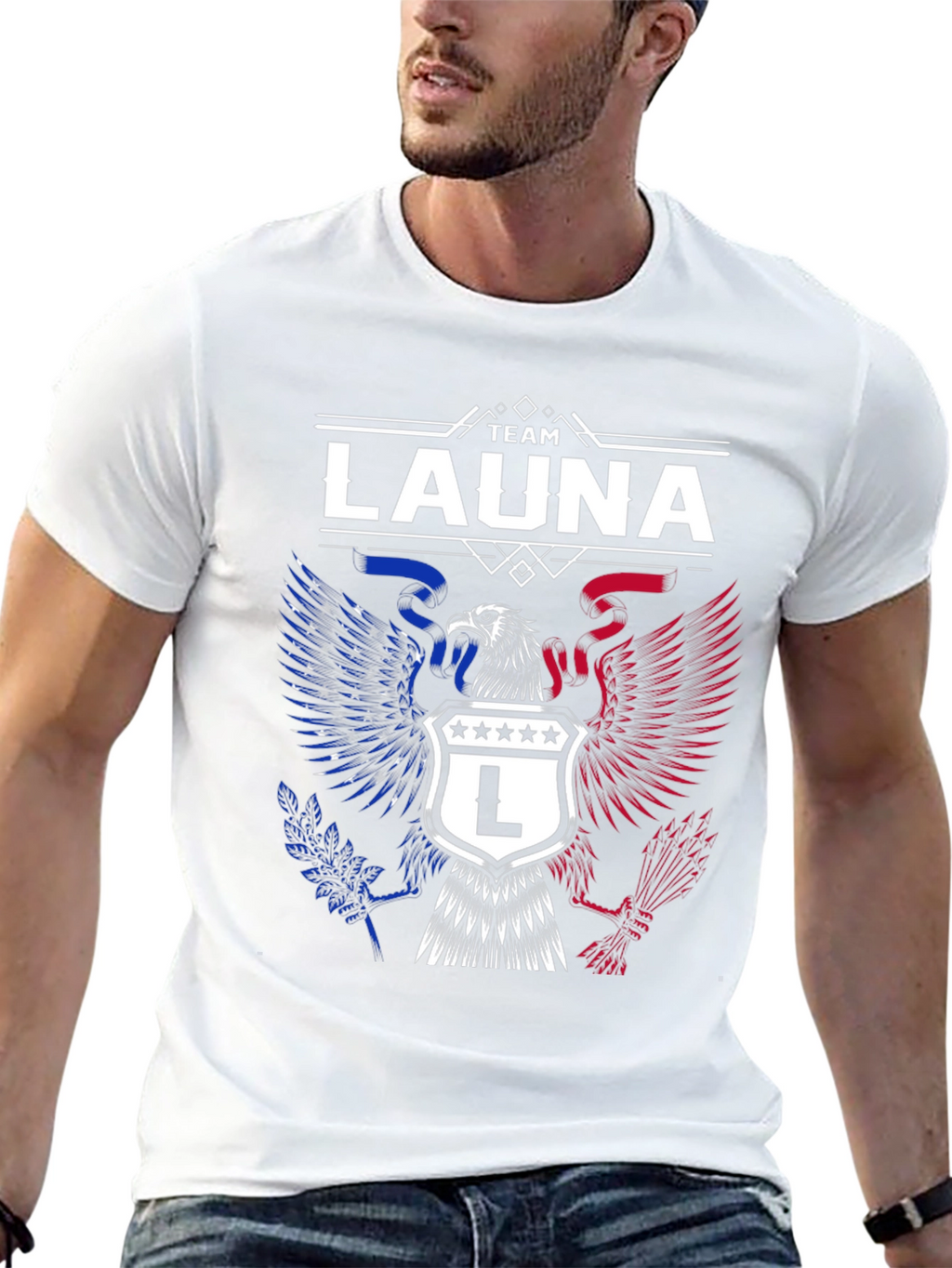 Team Launa Eagle Crest Graphic T-Shirt