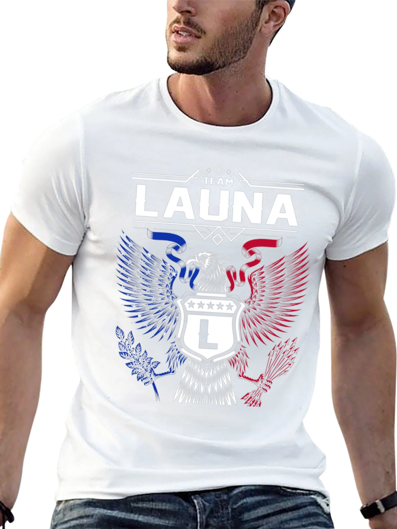 Team Launa Eagle Crest Graphic T-Shirt