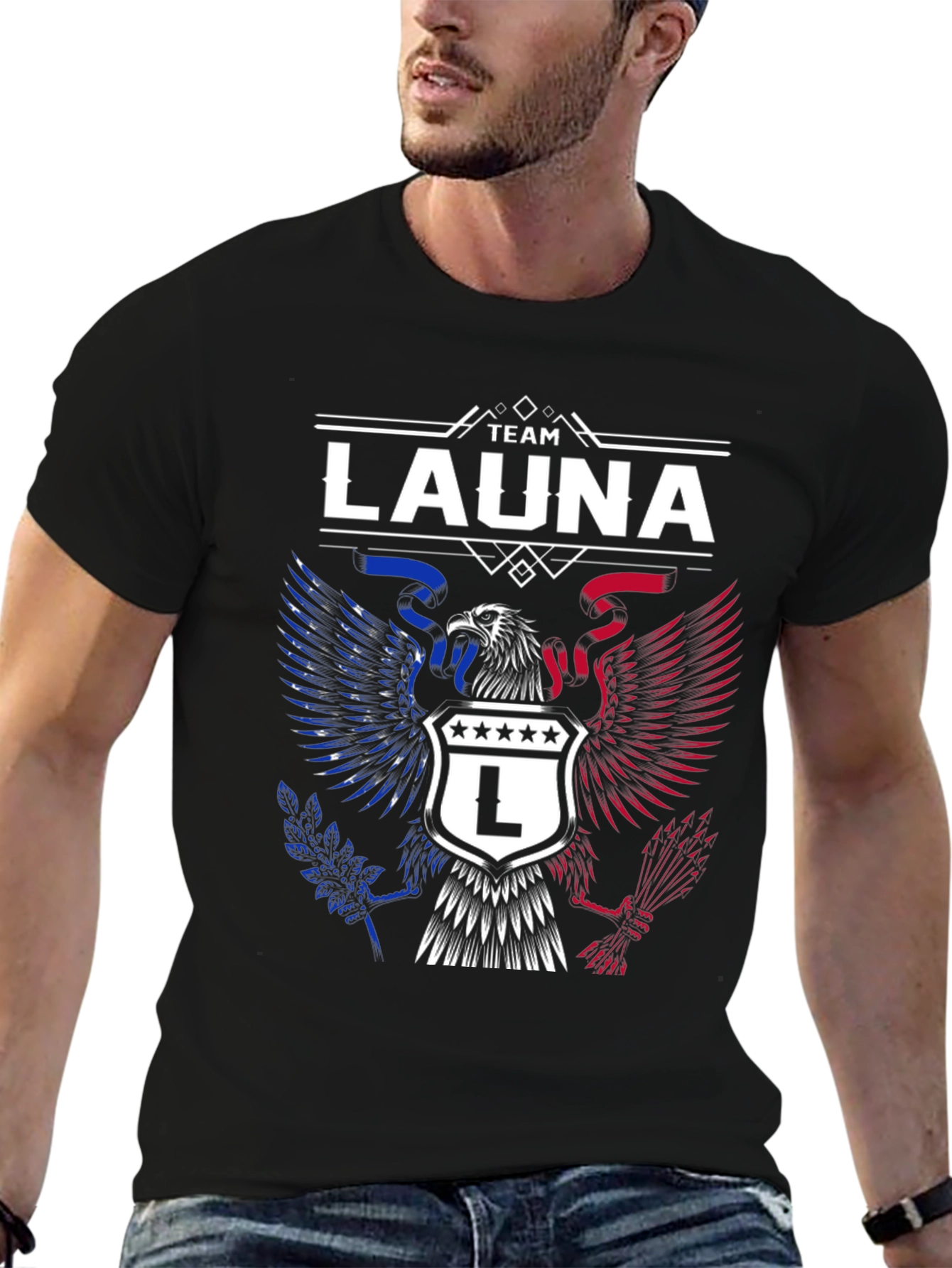 Team Launa Eagle Crest Graphic T-Shirt